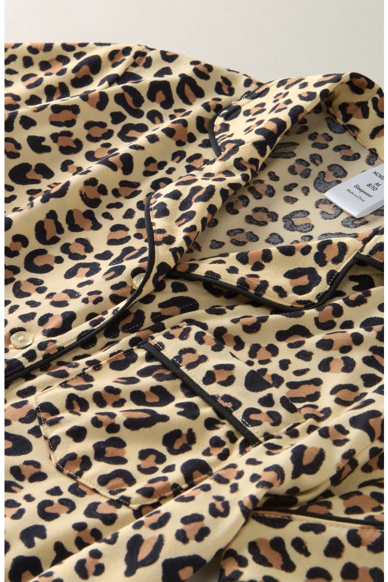 Kids' Short Pajamas, Alternate, color, TAN BLACK CHEETAH