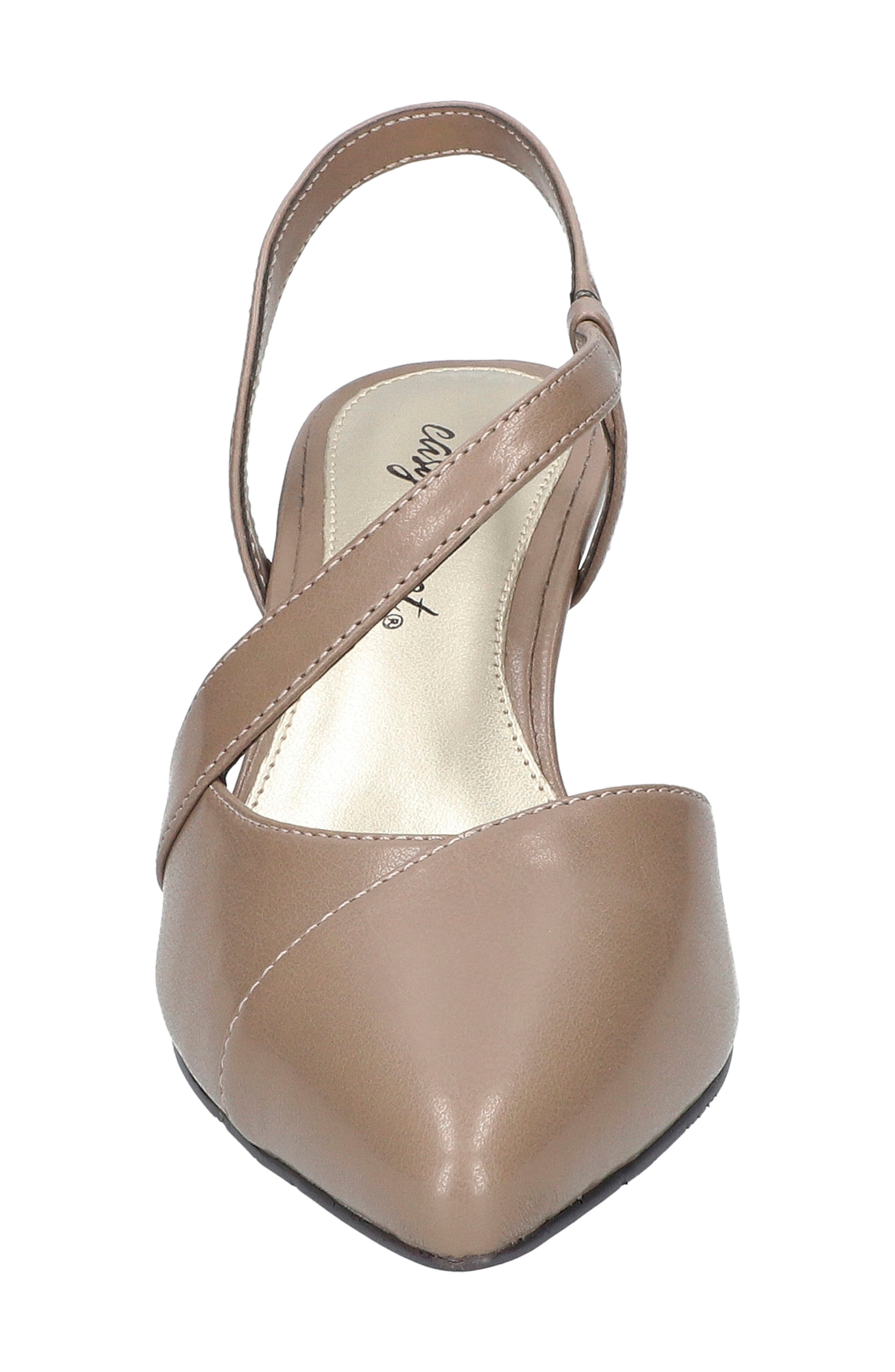 EASY STREET Emerald Slingback Pointed Toe Pump, Alternate, color, Taupe