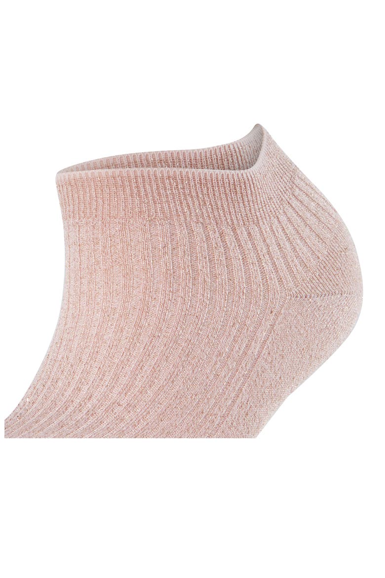 Metallic Rib Quarter Socks, Alternate, color, BLOSSOM