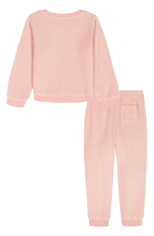 Juicy Couture Kids' Velour Top & Joggers Set In Pink