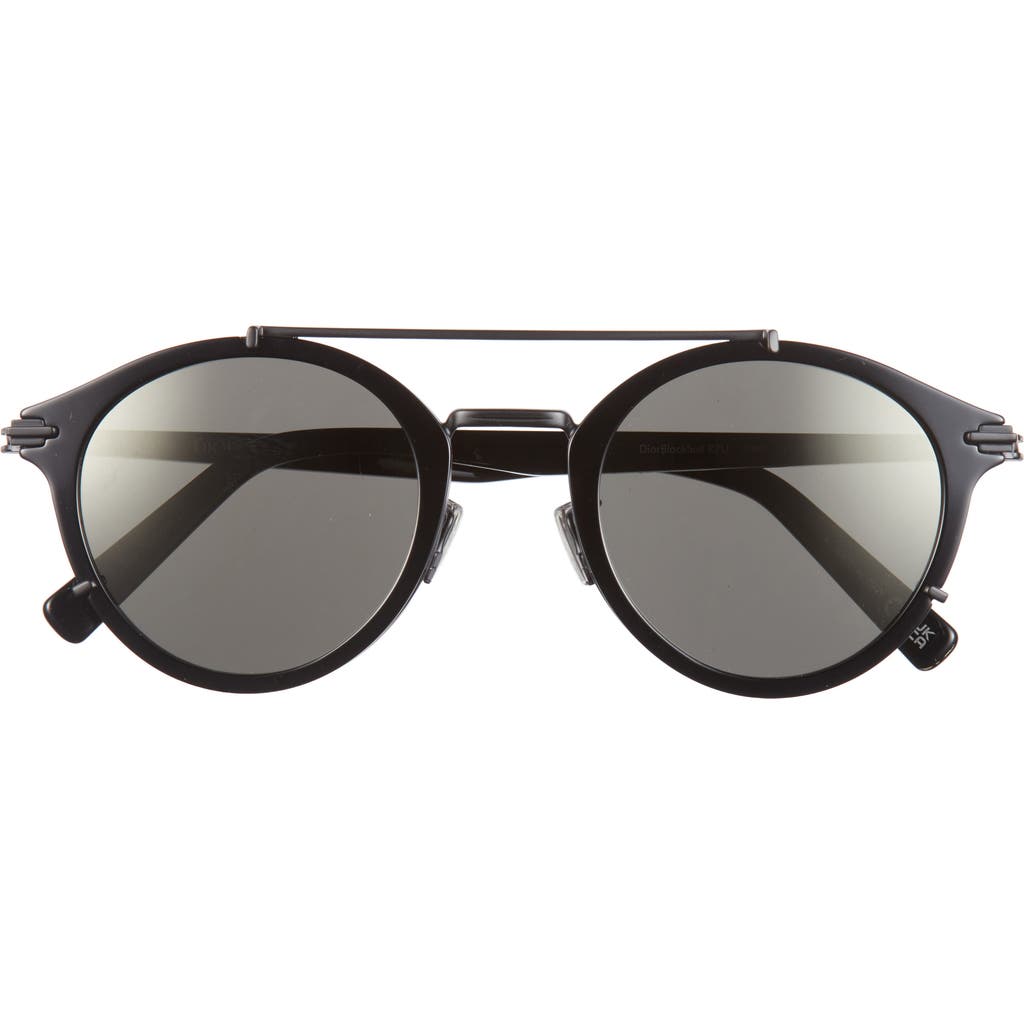 Dior 'blacksuit R7u 50mm Round Sunglasses In Black