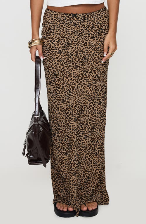 Princess Polly Saffrone Leopard Print Maxi Skirt
