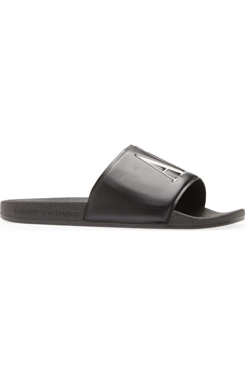 Armani Exchange Icon Logo Slide Sandal, Alternate, color,