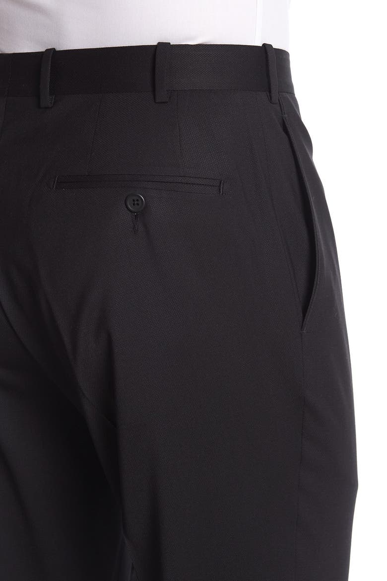Stretch Wool Suit, Alternate, color, BLACK