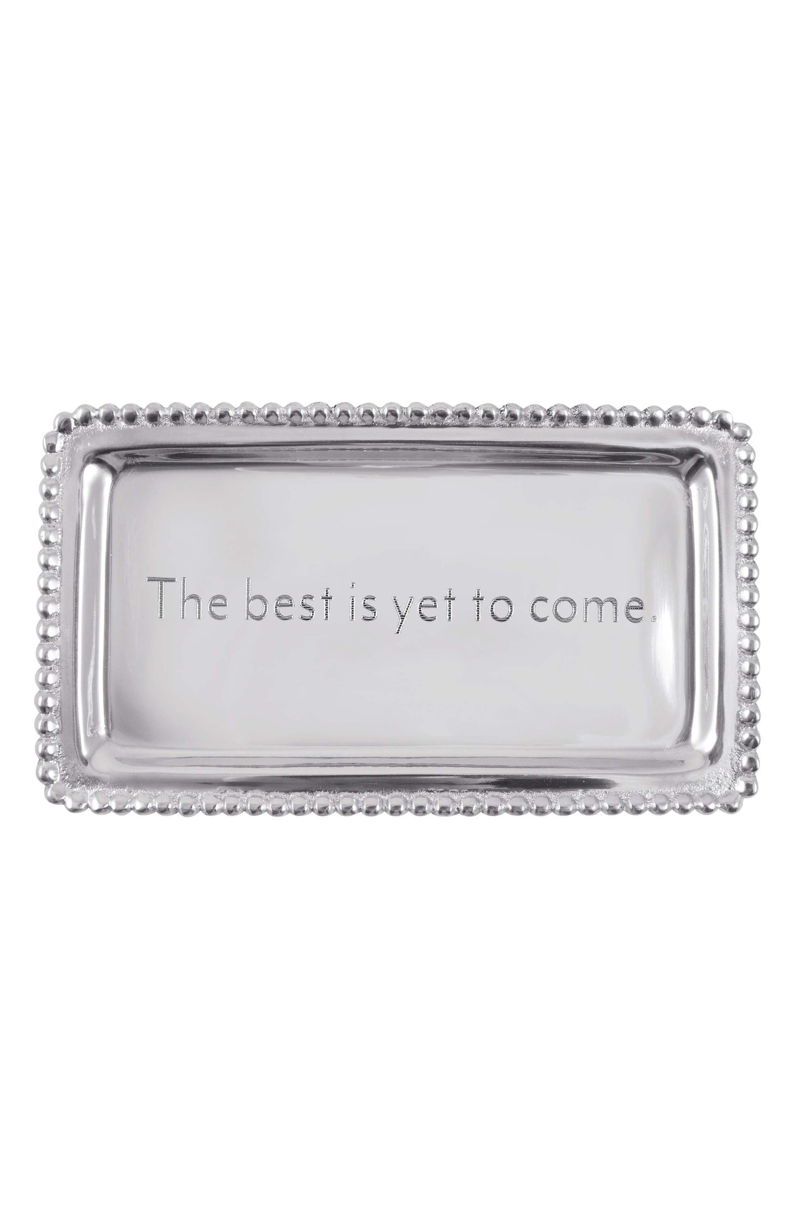 Mariposa The Best is Yet to Come Tray - Silver