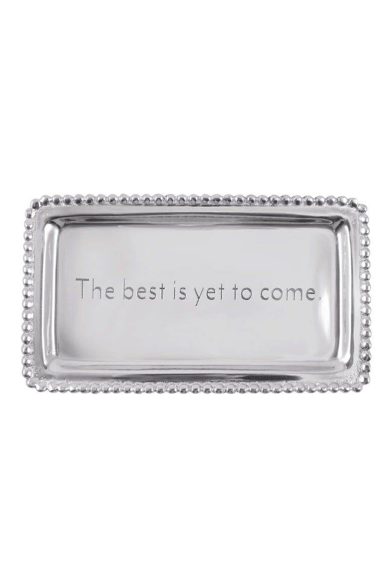The Best is Yet to Come Tray, Main, color, SILVER