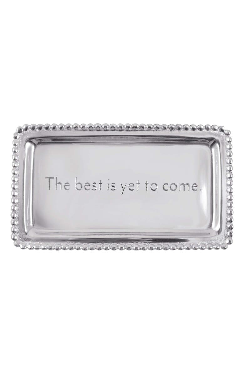 Mariposa The Best is Yet to Come Tray, Main, color, Silver