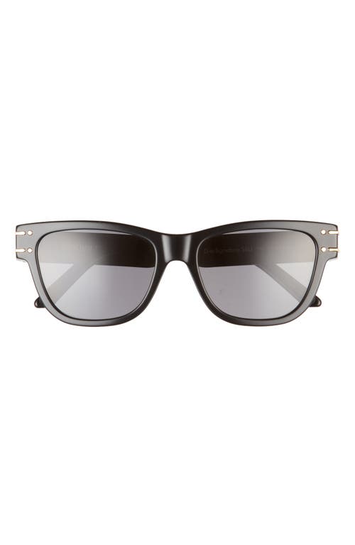 Dior The Signature S6u 54mm Rectangle Sunglasses In Black