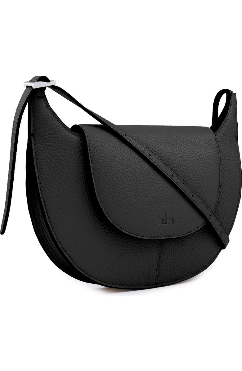 behno Nadia Leather Crossbody Bag, Alternate, color, Black