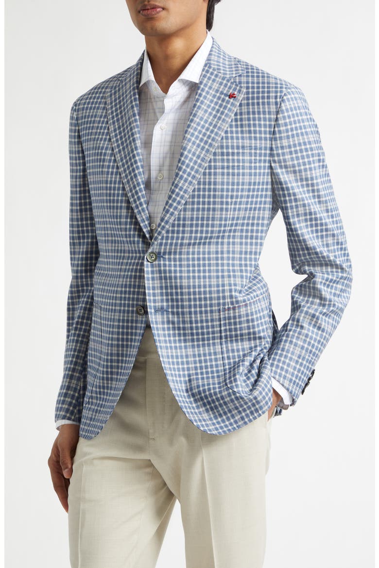 Delain Check Wool Sport Coat, Alternate, color, PASTEL BLU 740