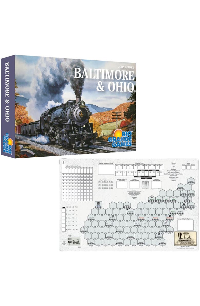 Rio Grande Games Baltimore & Ohio Train Strategy Board Game, Ages 14+, Alternate, color, Multicolored