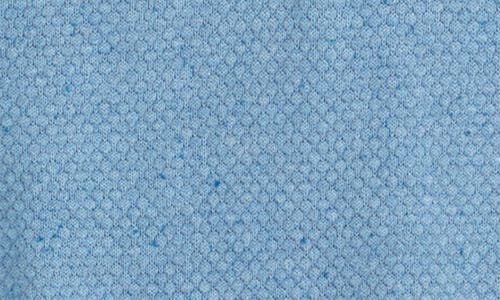 Scotch & Soda Textured Stitched Knit Polo In Blue