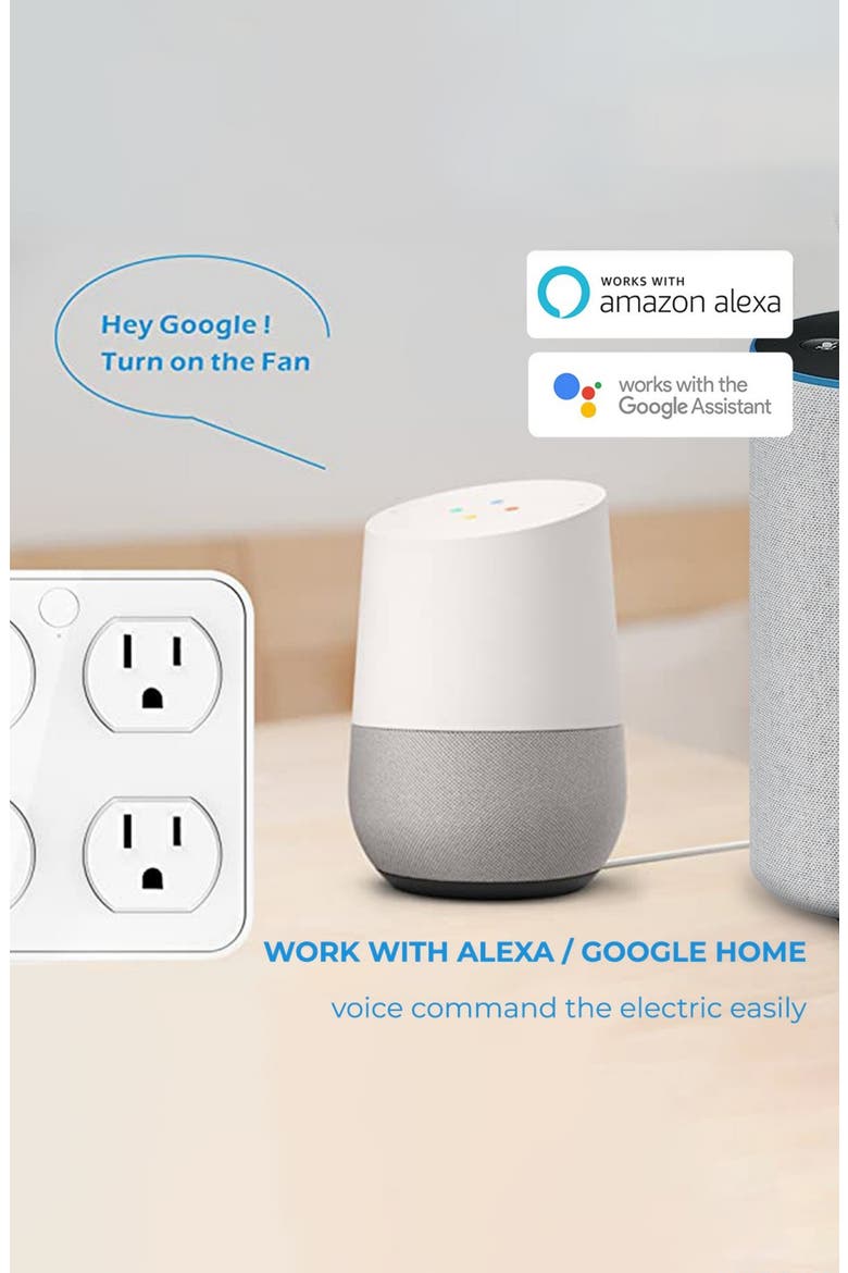 Smart WiFi Wall Tap, Alternate, color, White