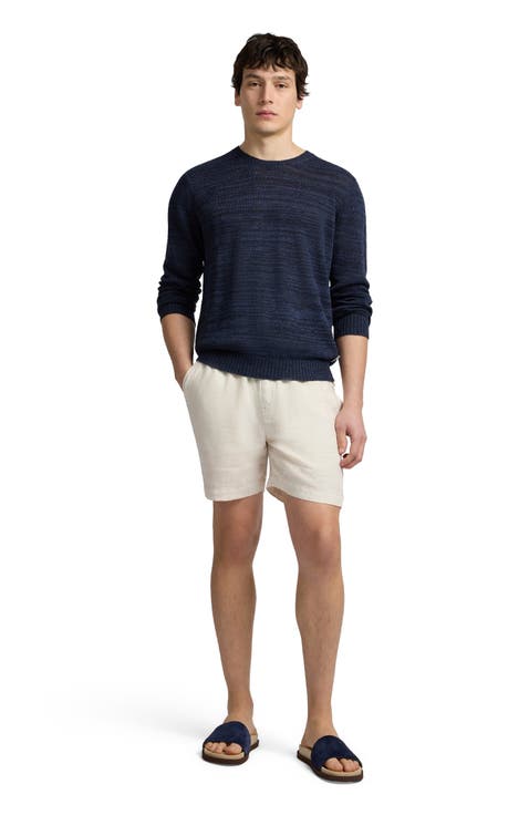 Silk Linen Long Sleeve Crewneck Sweater