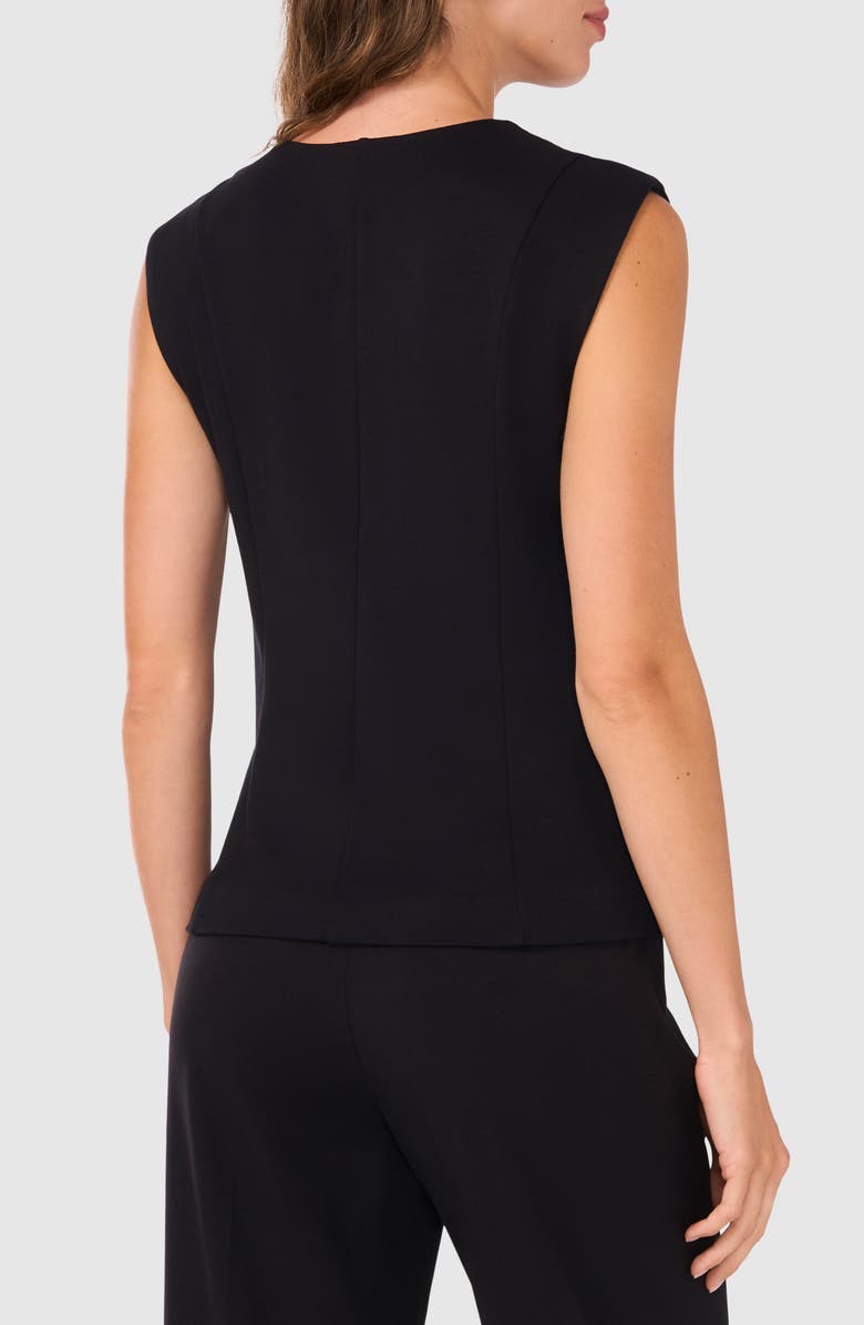 Halogen<sup>®</sup> V-Neck Ponte Knit Top, Alternate, color, Rich Black 060