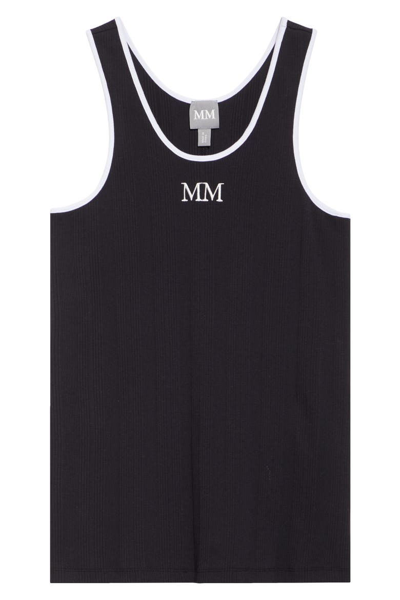 Sax Embroidered Logo Cotton Blend Tank, Alternate, color, NAVY
