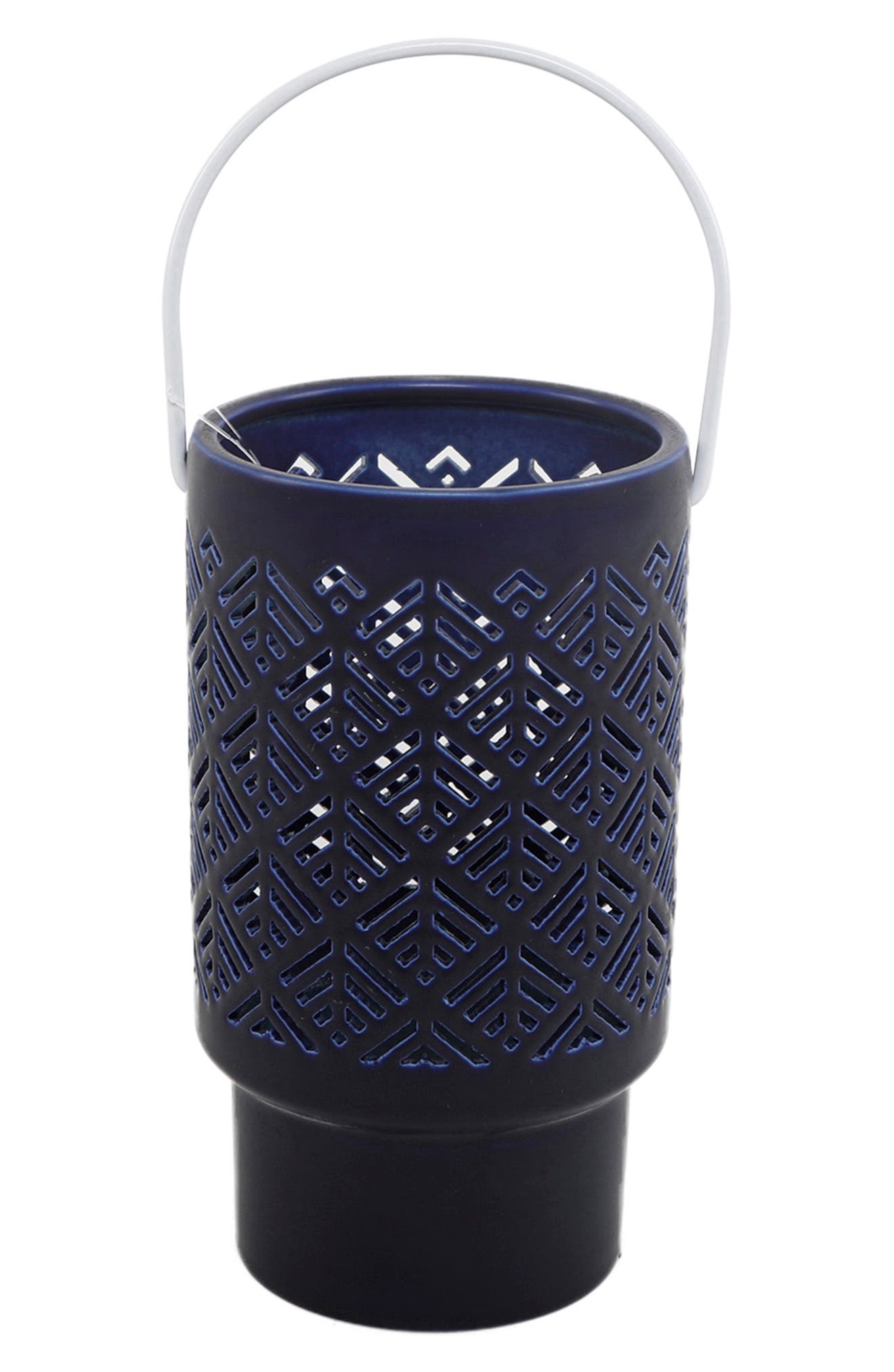 FLORA BUNDA Herringbone Ceramic Lantern | Nordstromrack