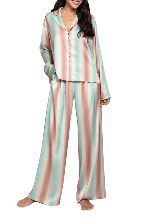 Stripe Satin Pajamas