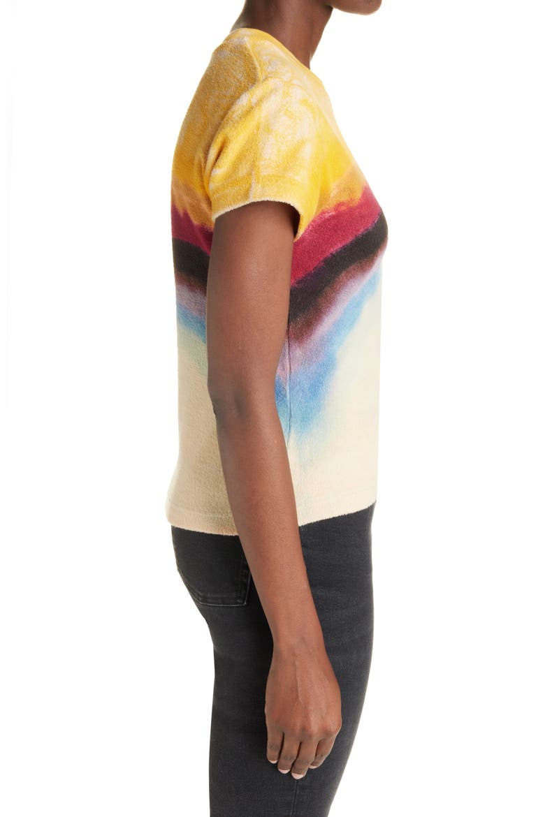 Unisex Emmbar Rainbow Organic Cotton Fleece T-Shirt, Alternate, color, COFFEE BROWN