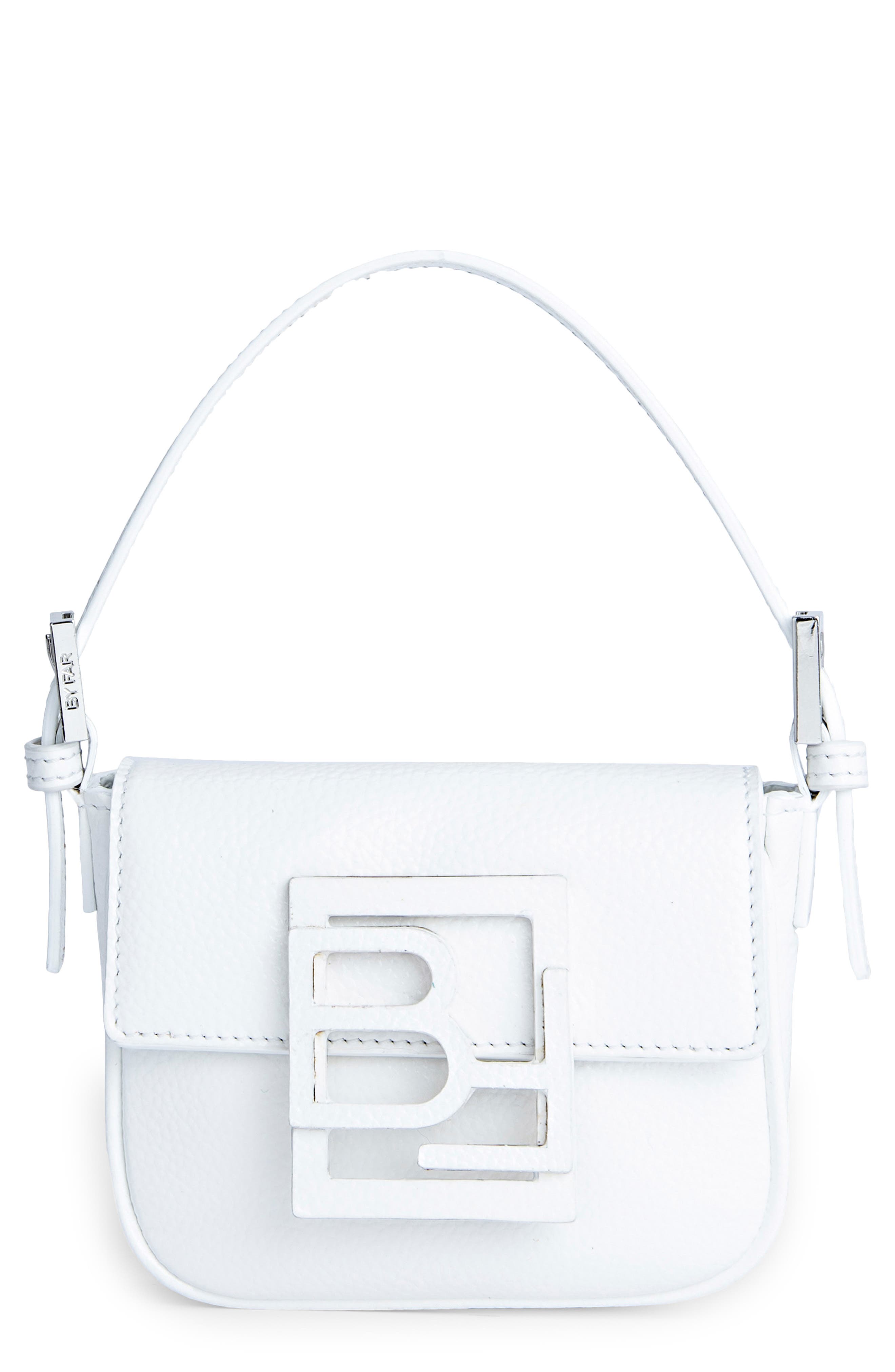 By Far Alfie Leather Top Handle Bag, Main, color, 