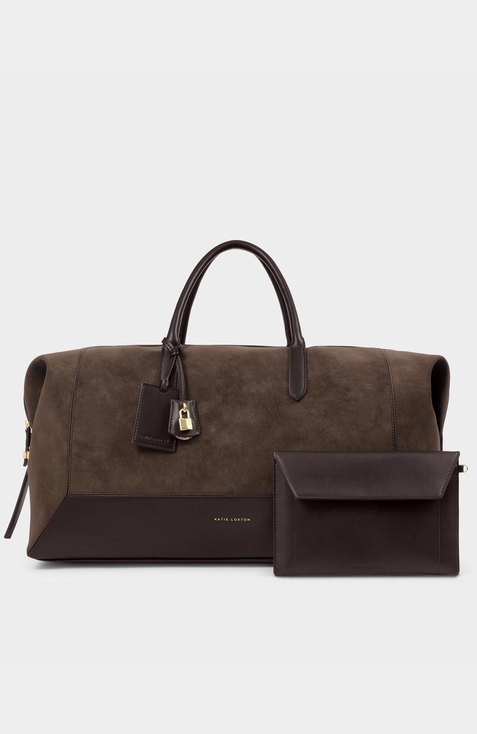 Charlbury Weekend Bag, Alternate, color, Bitter Chocolate Suedette