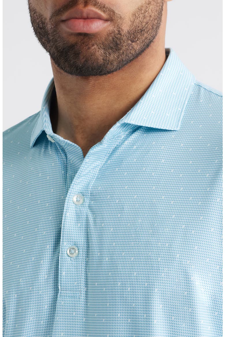 Tundra Microprint Featherweight Performance Polo, Alternate, color, PALISADES BLUE