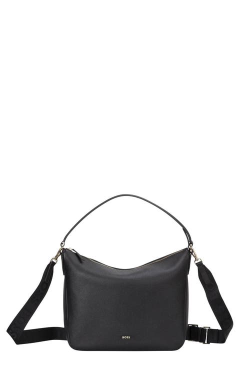 Medium Alyce Leather Hobo Bag
