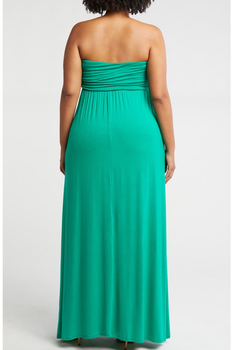 Strapless Maxi Dress, Alternate, color, GREEN