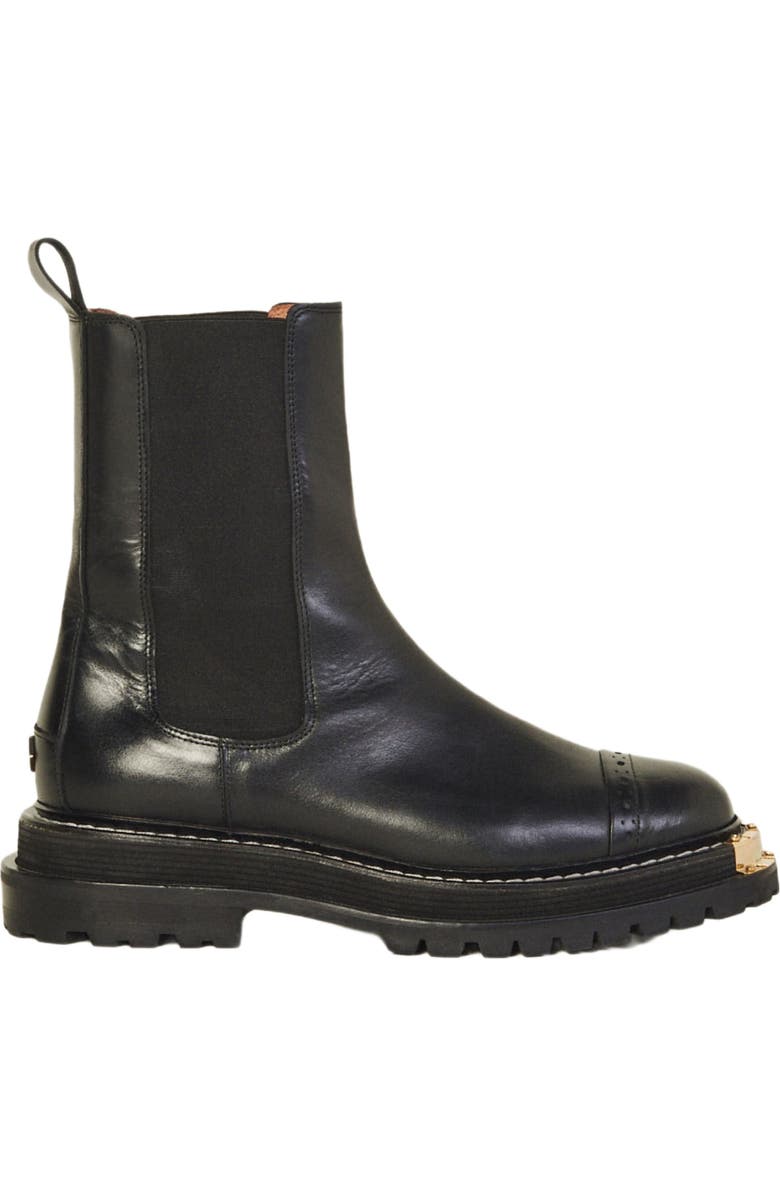 SANDRO Ankle boots with notched sole, Main, color, Black