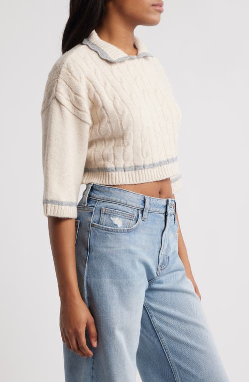 BDG URBAN OUTFITTERS BDG URBAN OUTFITTERS FRILL COLLAR CABLE SWEATER 