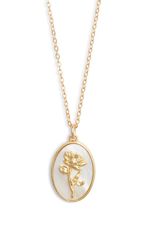 Katrina Birth Flower Pendant Necklace