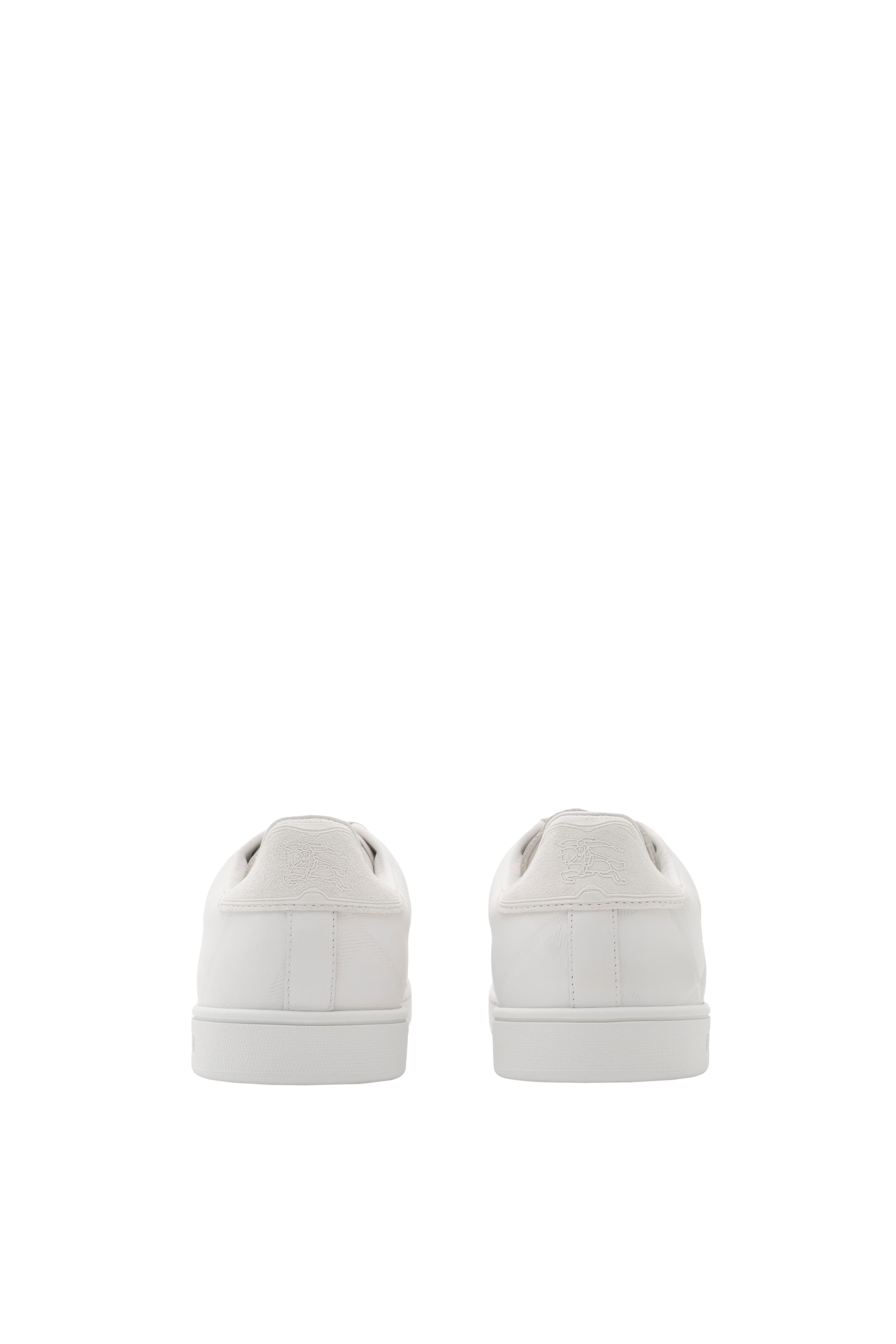 Embossed Check Leather Set Sneakers, Alternate, color, Porcelain white
