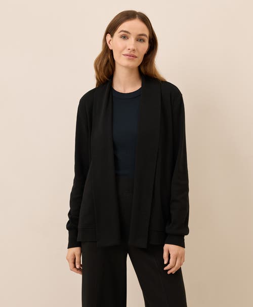 Pact Airplane Short Drape Cardigan In Animal Print