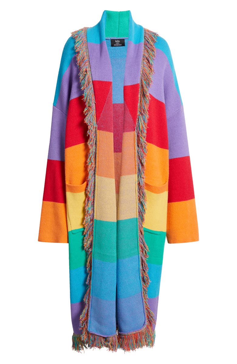 Dressed in Lala Luxe Fringe Blanket Cardigan, Alternate, color, 