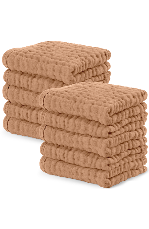Muslin Washcloths - Pack of 10