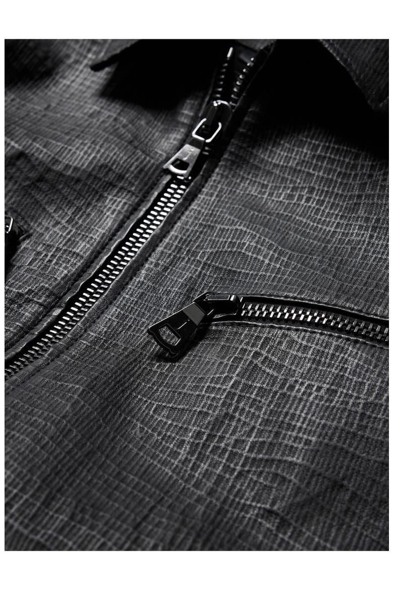 Tilden Embossed Leather Jacket, Alternate, color, STEEL GREY