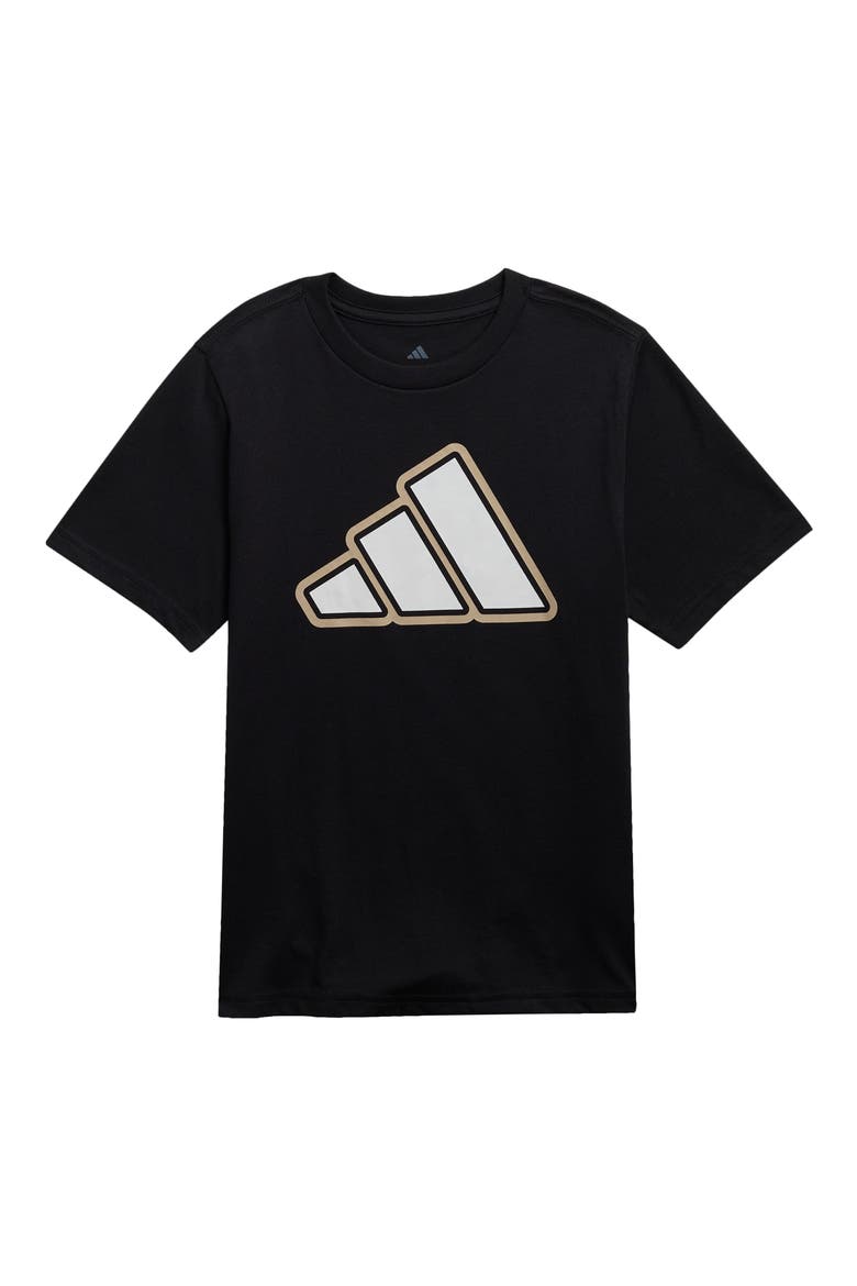 Kids' Two Tone Logo T-Shirt, Main, color, BLACK