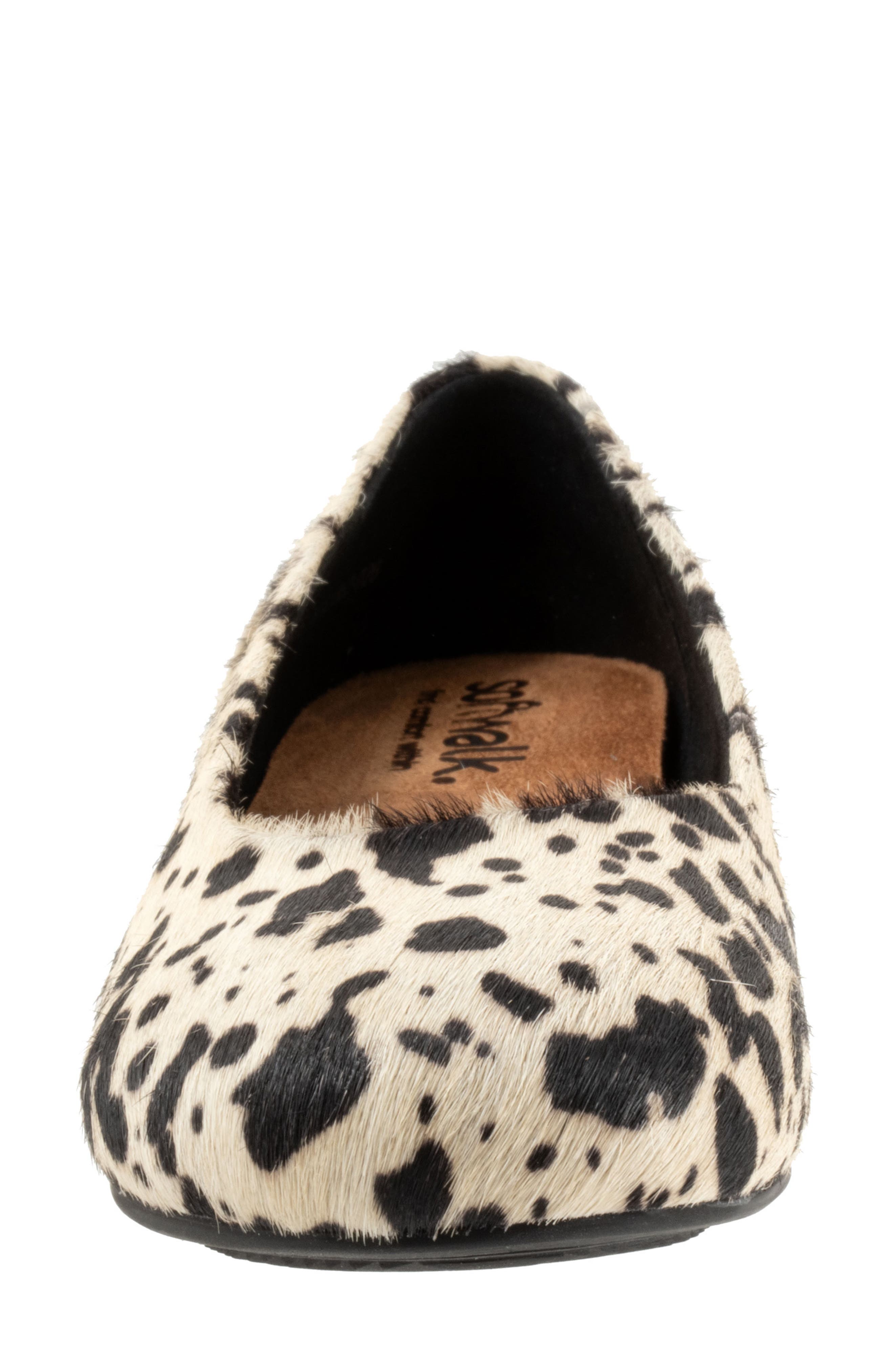 SoftWalk<sup>®</sup> Sonoma Genuine Calf Hair Flat, Alternate, color, Black/ White Pony