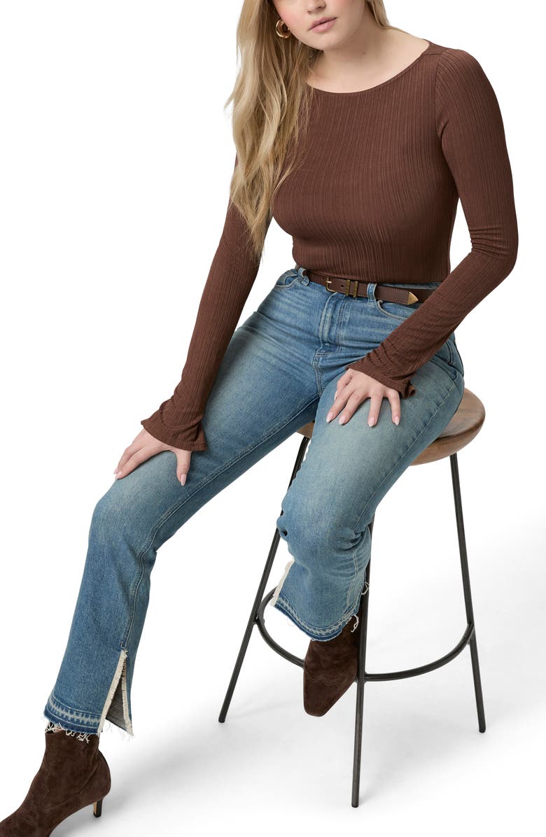 PAIGE Knockout Undone Hem Jeans, Alternate, color, Riff