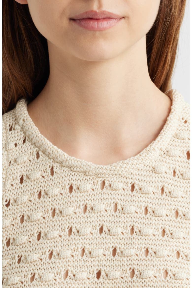 The Bauble Open Knit Cotton Sweater, Alternate, color, CREAM
