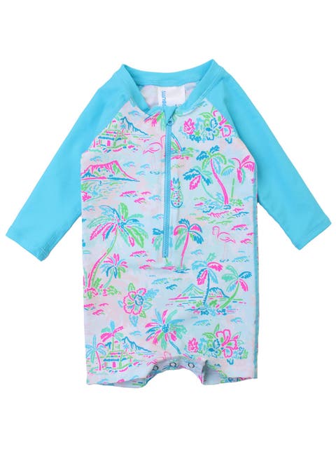 Boys Long Sleeve One Piece Rash Guard