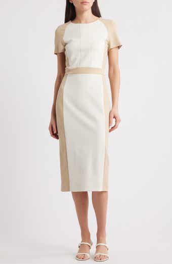 BOSS Darsa Colorblock Midi Sheath Dress