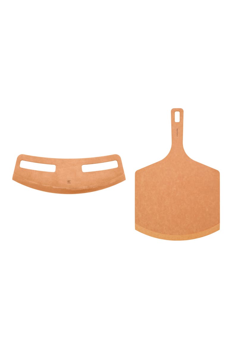 BBQ 2-Piece Plant-Fiber Wood Pizza Peel & Cutter Set, Main, color, NATURAL