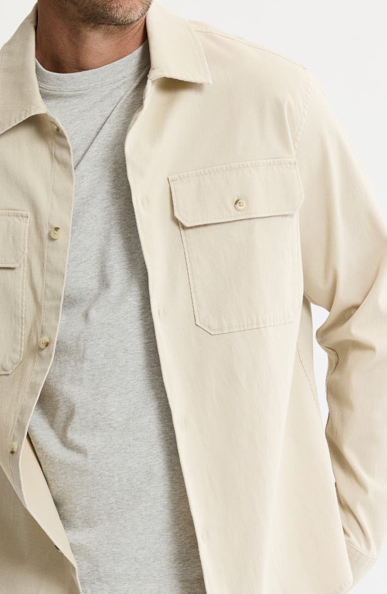 JACHS Cotton & Silk Stretch Overshirt, Alternate, color, Tan