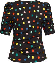 Maison Common Printed Jersey Shirt With Ruffled Sleeves
