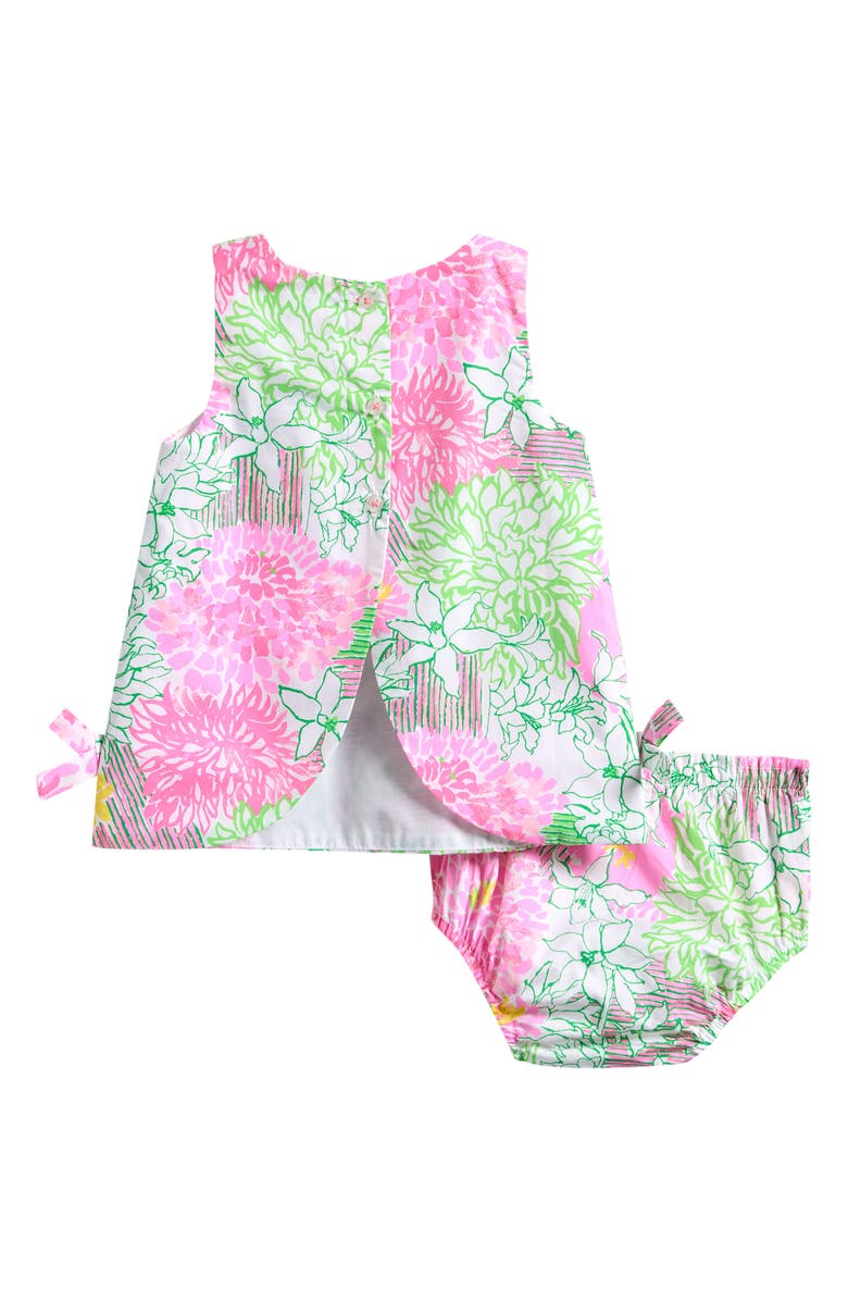 Lilly Pulitzer<sup>®</sup> Baby Lilly Floral Cotton Shift Dress & Bloomers, Alternate, color, Resort White Mum Patch