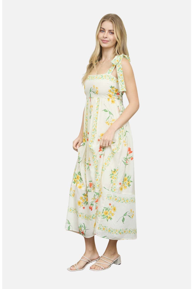 Tie Strap Sundress, Alternate, color, IVORY MULTI