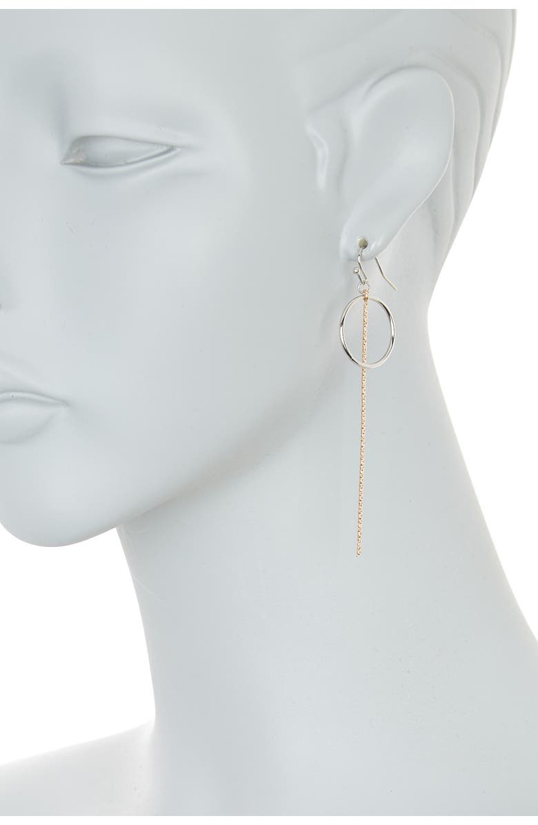 AREA STARS Two-Tone Circular Link Fringe Drop Earrings, Alternate, color, 