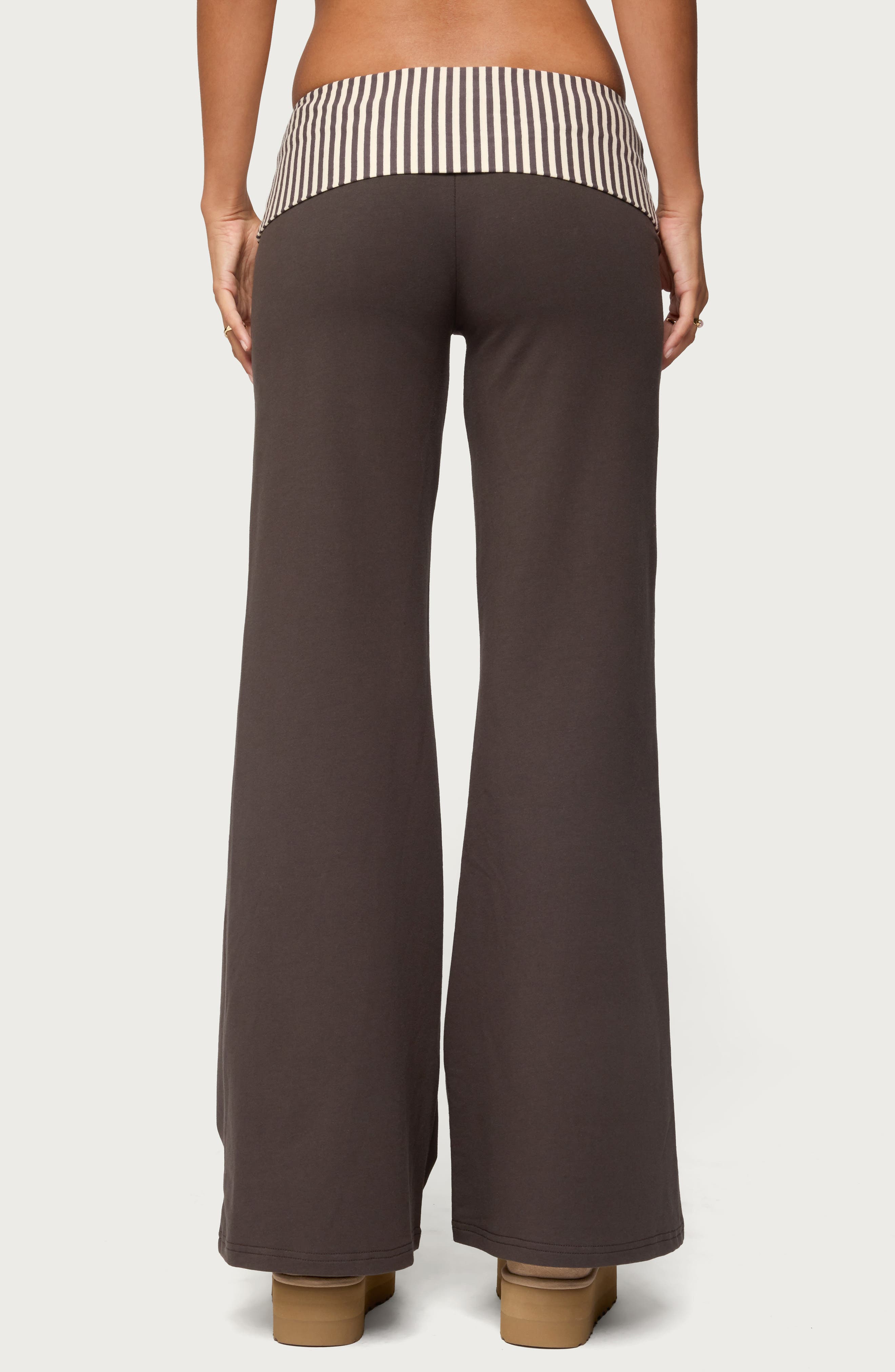 Meshey Striped Foldover Pants - image 2
