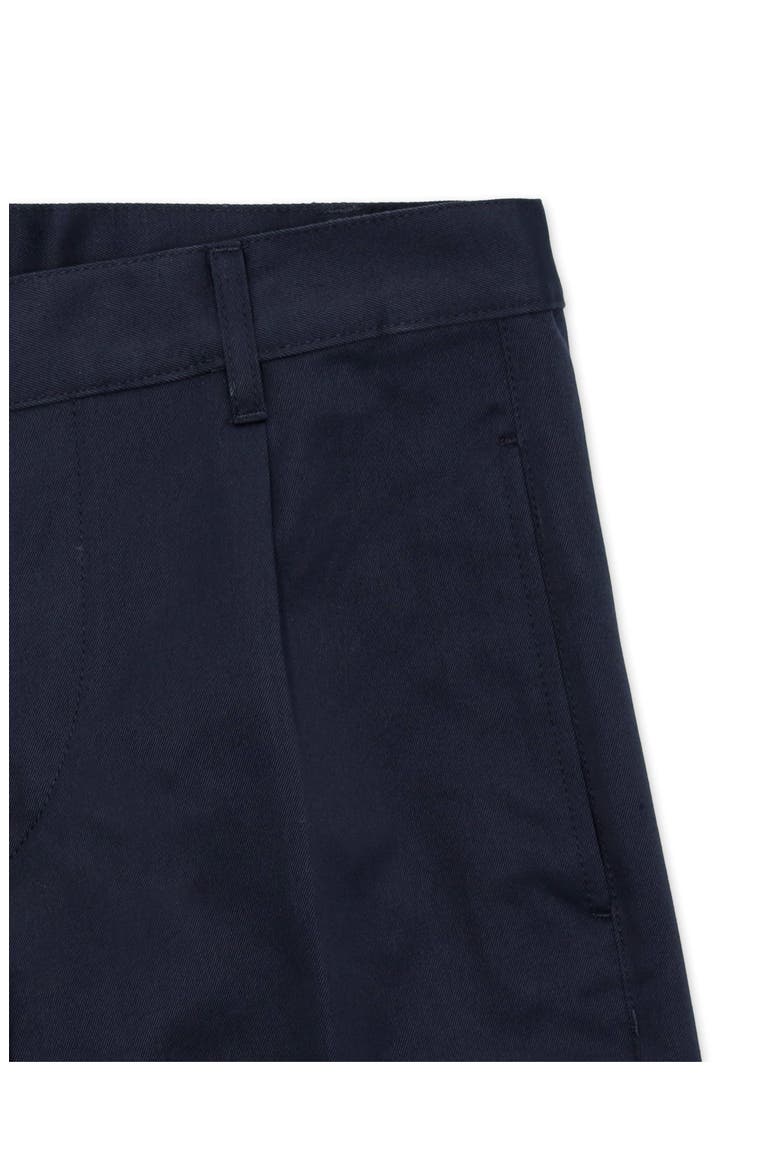 Cotton Gabardine Trousers with Pleats, Alternate, color, Blue